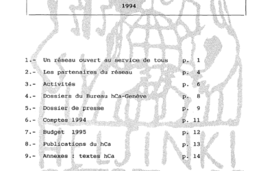 Rapport annuel du hCa Genève 1994