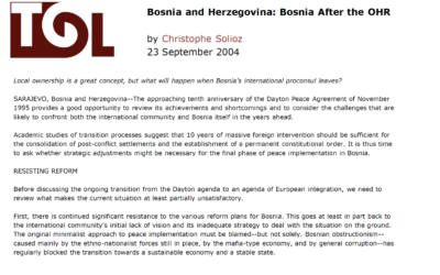 Bosnia after the OHR