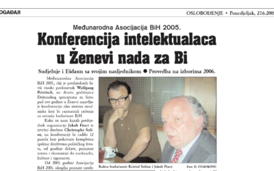 Konferencija intelektualaca u Ženevi nada za Bi