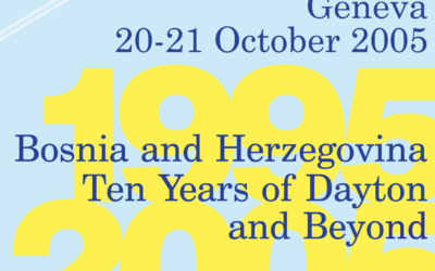 Bosnia and Herzegovina: Ten Years of Dayton and Beyond