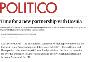 Time for a New Partnership with Bosnia