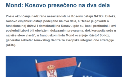Kosovo presečeno na dva dela