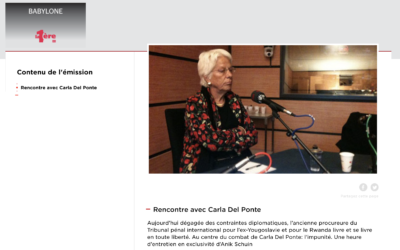 Rencontre avec Carla Del Ponte