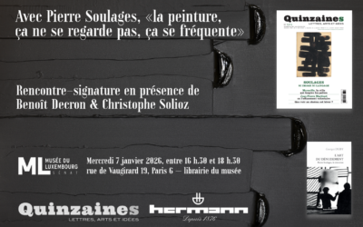 Avec Soulages, « la peinture, ça ne se regarde pas… »